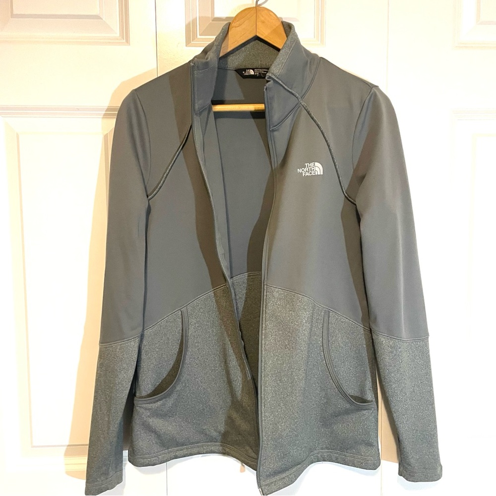 The North Face Zip Sweatshirt Performance Jacket Cinder 100 Green Gray Medium